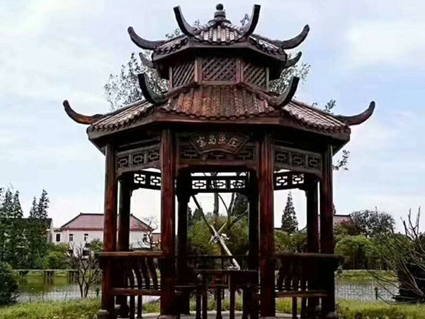 雙層竹節(jié)瓦刻對聯(lián)配桌